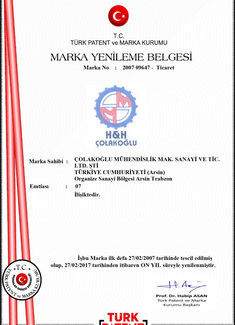 Marka Yenileme Belgesi