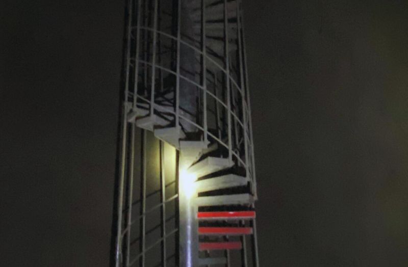 UNDERGROUND VENTILATION SHAFT CIRCULAR EMERGENCY STAIRCASE
